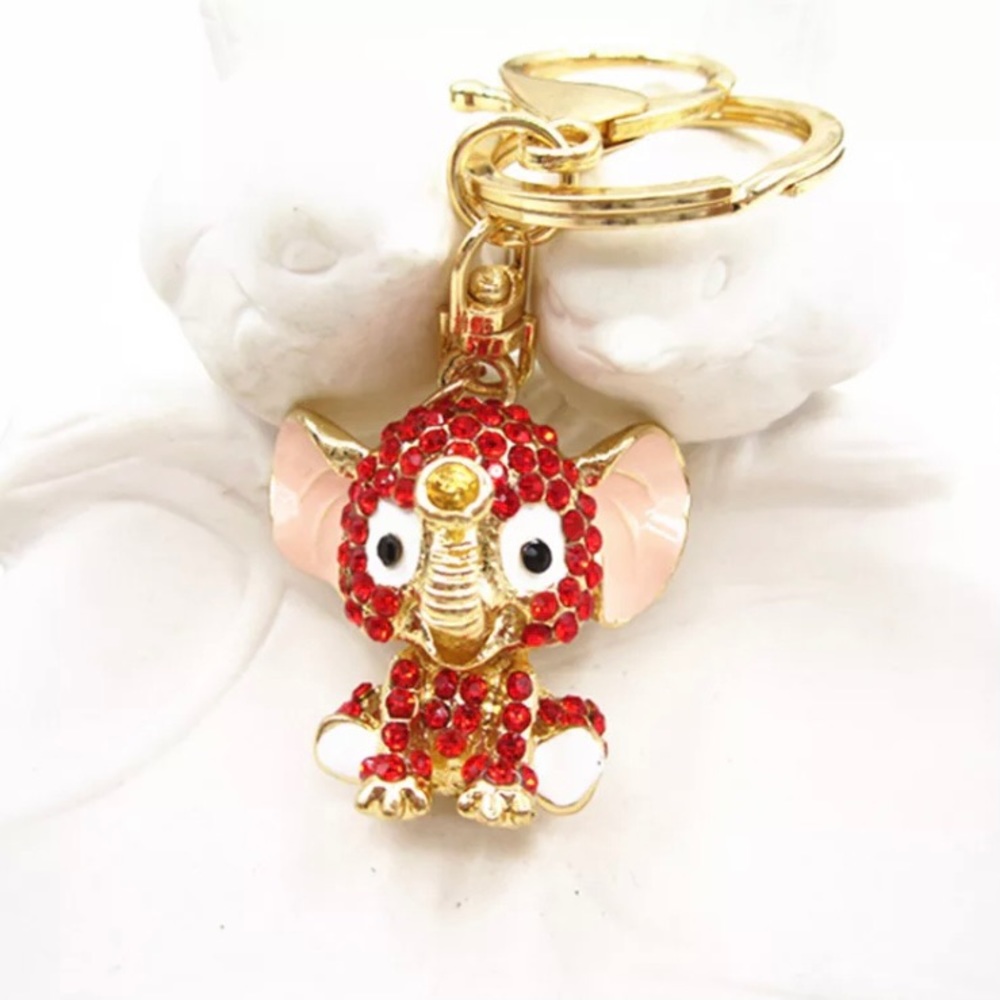 Elephant Crystal Rhinestone Keychain - Picture 2 of 2